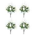 thumbnail image 1 of 4 piezas de rosas artificiales para decoración de mesa, ramo floral decorativo para jardín y hogar., 1 of 8
