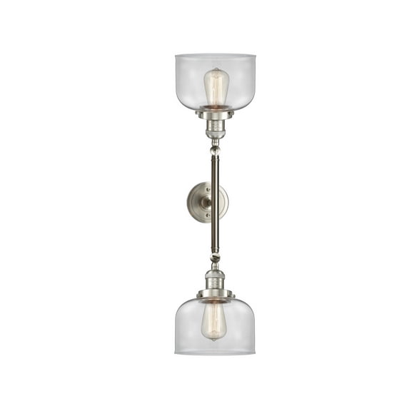 Innovations 208L-SN-G72-LED Transitional Two Light Bath Vanity from Franklin Restoration collection in Verde finish,