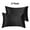 Black, variant on PiccoCasa 2Pcs Satin Pillowcase Silky Pillow Cover with Envelope Closure, Standard Taupe Stripe