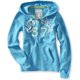 thumbnail image 1 of Aeropostale Sudadera con capucha y cremallera completa Aero 87 para mujer, azul, mediano, 1 of 1