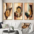 thumbnail image 1 of Designart "Infinite Possibilities in Terra Rosa's Realm II" Abstract Framed Wall Art Set Of 3 - Brown Modern Frame Canvas Set For Living Room Decor, 1 of 6