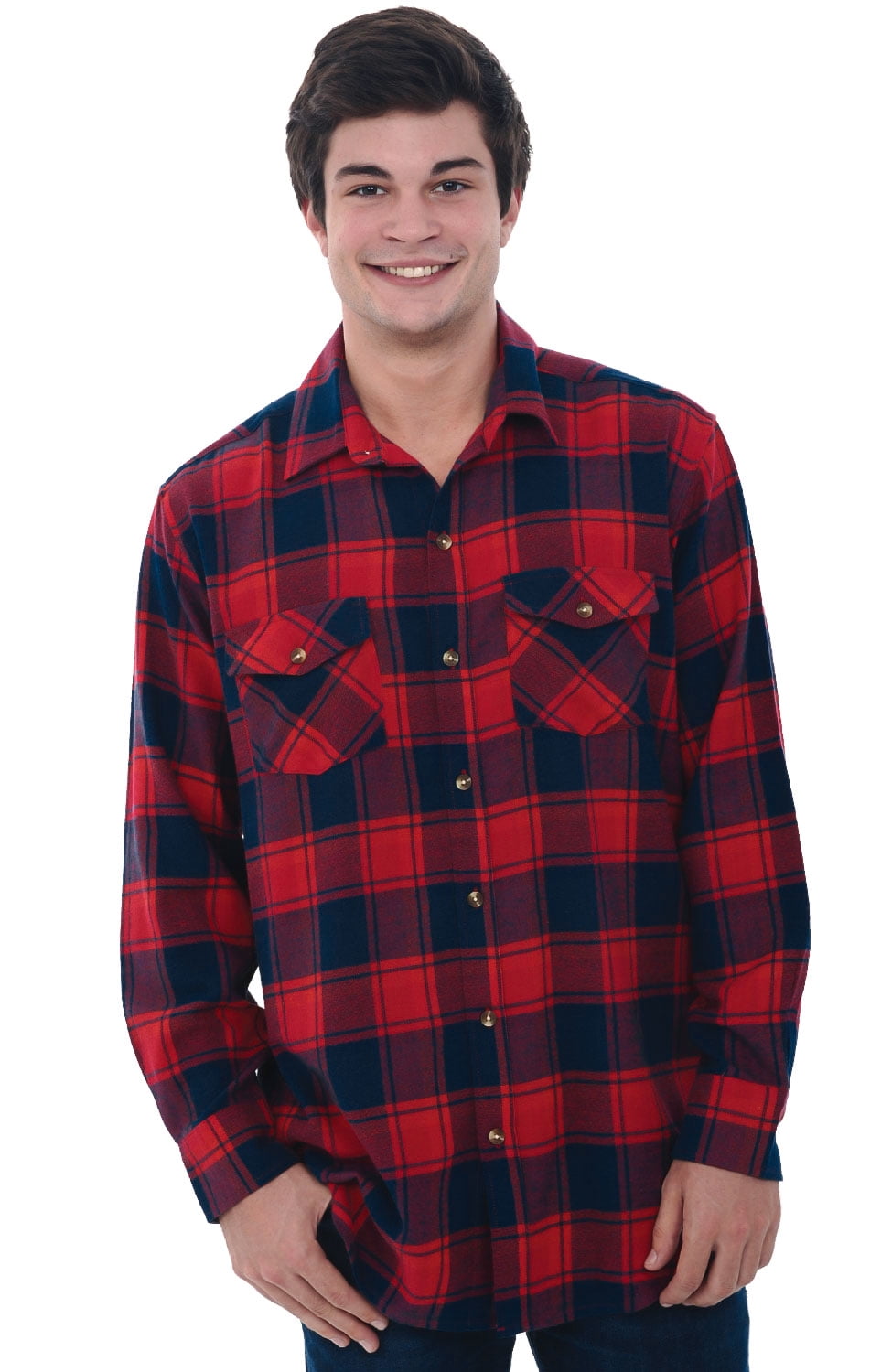 Alexander Del Rossa Mens Flannel Shirt 