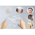 thumbnail image 5 of 100 Disposable Clear Mop Mob Caps Clipped Hair Head Cover Shower Cap Plastic for Beauty Salon,Food Service,Hospitals,Laboratories,Manufacturing or Spray Tanning Emlimny, 5 of 7