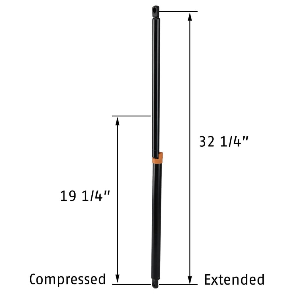 DAMAIJOY Hood Support Strut for Chevy for Corvette 1988-1996 Telescoping (Black) (Steel)