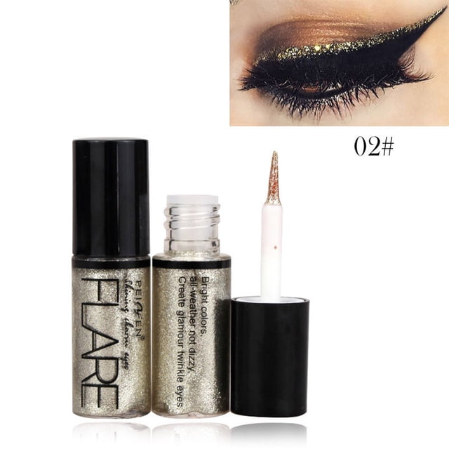 Lápiz delineador de ojos en gel, delineador de ojos de línea de agua, delineador líquido brillante a prueba de agua y manchas, fácil de colorear, de secado rápido, líneas suaves y brillantes, pegatina