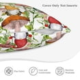 thumbnail image 5 of Bingfone Mushrooms Gnomes Linen Throw Pillow Covers Cushion Case Pocket Button Vintage Farmhouse Pillowcase For Sofa Couch Bed 16"X16", 5 of 9