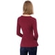 thumbnail image 5 of Top de peplum de punto Jersey Acanalado de manga larga con Cuello En V Allegra K Borgoña XXL, 5 of 6