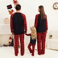 thumbnail image 6 of GRNSHTS Matching Family Pajamas Sets Christmas Matching Holiday Pjs Letter Print Top and Plaid Pants Sleepwear (Plaid-2/3T), 6 of 8