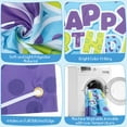 thumbnail image 3 of Monsters Birthday Party Backdrop 5 x 3 FT Polyester Cartoon Monster Theme Wall Banner for Birthday Decorations Baby Shower or Photography Background Animated Blue Green Purple Hanging Supplies, 3 of 5
