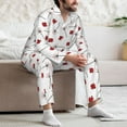 thumbnail image 6 of KLL Ladybug With Dandelion Sleepwear Mens Flannel Pajamas,Long Cotton Pj Set, 6 of 7