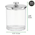thumbnail image 4 of mDesign Acrylic Kitchen Apothecary Airtight Canister Jar, Set of 4, Clear/Chrome, 4 of 9