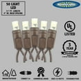 thumbnail image 6 of Novelty Lights 50 Light Blue LED Christmas Mini Light Set (Brown Wire, 11 Feet), 6 of 8