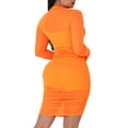thumbnail image 2 of Kmbangi Femme Col Rond Manches Longues Robe + Gilet + Shorts, 2 of 3