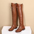 thumbnail image 2 of Chic Strappy High Knee Boots,A New Style for Trendsetting Cool Girls US9, 2 of 4