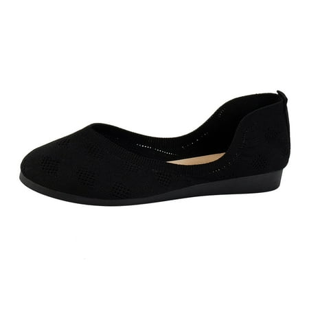 Omagie Women s Pointed Toe Flats Womens Dressy Ballet Flats Foldable Low Heel Dress Shoes Comfortable(Black 6.5)