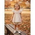 thumbnail image 4 of BemeyourBBs Infant Baby Girls Summer Clothes Plaid Gingham 2 Pieces Smocked Outfit Fly Short Sleeve Camisole Tank Vest Top with Elastic Waist Shorts Set, 4 of 9