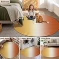 thumbnail image 5 of Burnt Orange Yellow Ombre Round Area Rug 3Ft Washable Small Circle Rugs for Kitchen Entryway, Contemporary Art Abstract Aesthetics Non-Slip Carpet Floor Mats Indoor Outdoor Carpet Runner Home Decor, 5 of 8