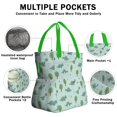 thumbnail image 3 of LightBlue Cartoon Dinosaurs Trees Pattern Drawstring Lunch Bag Women - Drawstring Lunch Bag Insulated for Work Office - Stain-Resistant Large Lunchbags for Women with Multi-Pockets, 3 of 6