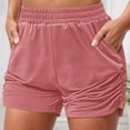 thumbnail image 4 of Running Shorts for Women Elastic Waist Pockets Lightweight Breathable Yoga Gym Active Sports Workout Athletic Shorts, 4 of 8