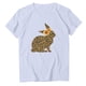 thumbnail image 4 of Camiseta de manga corta de verano de Pascua con cuello redondo suelto informal estampado para mujer Fridja  bn1284, 4 of 4