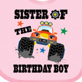 thumbnail image 4 of Inktastic Sister of the Birthday Boy Girls Baby Bib, 4 of 4