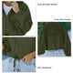thumbnail image 4 of Sudadera Con Capucha Suelta Para Mujer, Fibra De Poliéster De Color Liso Cómoda Dobladillo Suelto Cordón Sudadera Con Capucha Y Cremallera Para Mujer Manga Caída Del Hombro ANGGREK No, 4 of 5