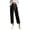 Black, variant on YHAJDS Women Corduroy Wide Leg Pants High Waist Slimming Casual Daily Long Bottoms