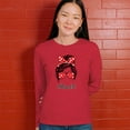 thumbnail image 4 of Mom Life Messy Bun Women's Long Sleeve T-shirt Trendy Motherhood Parenting Maternity Family Mother's Day Mama Mommy #momlife, 4 of 7
