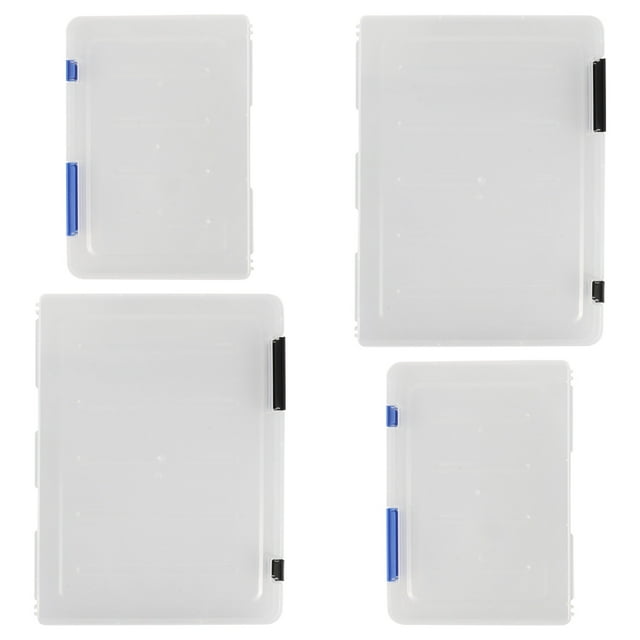 4Pcs A4 A5 File Storage Box Transparent A4 File Box Paper Organizers Holder with Lid Documents Case Magazine File Holder Office File Folder with Buckle