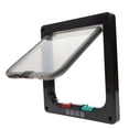 thumbnail image 1 of Mascota Gato Cachorro Suministros para perros Cerradura con cerradura Puerta con solapa segura Negro S JShteea Libre de BPA, 1 of 9
