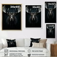 thumbnail image 4 of Designart "Vibrant Contrast Black and White Majestic Moose II" Animals Wall Decor, 4 of 5