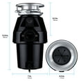 thumbnail image 6 of Eco Logic 1/2 HP Garbage Disposal with Attached Power Cord, Removable Splash Guard, 6 of 7