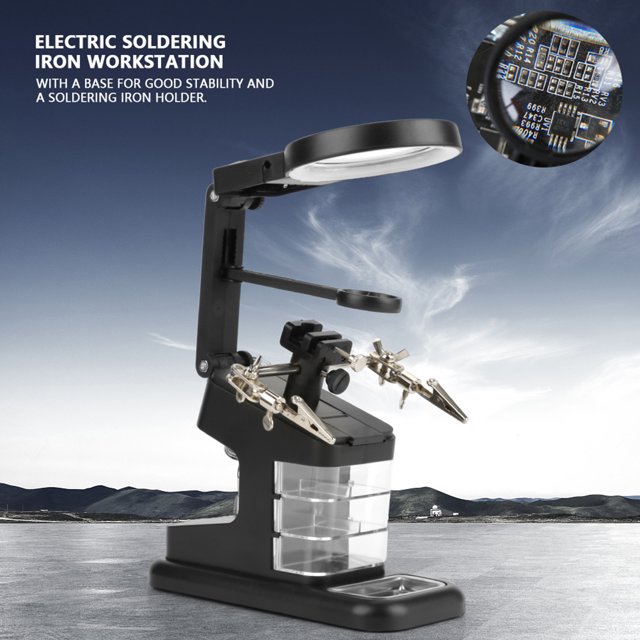 Multifunctional Soldering Iron Workstation,USB Electric Soldering Iron Soldering Iron Stationwith Loupe Electric Soldering Iron Workstation Eco-Friendly Materials