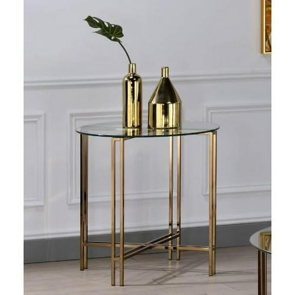 Adrinfly Veises End Table, Champagne 82997