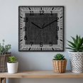 thumbnail image 6 of Black Geometric Wooden Wall Clock Silent Non Ticking, White Greek Key Design Burlap Modern Art Square Wall Clocks Battery Operated, Decor Clock for Home Office, Living Room, Kitchen, 12 Inch, 6 of 9