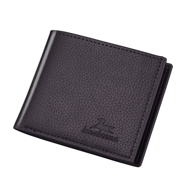 Portefeuille Homme Court Vertical Ultra-Mince Portefeuille Carte Bancaire Étui à Cartes Petit Porte-Monnaie