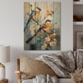 thumbnail image 2 of Designart "Birds modern Anglers" Animals Print on Natural Pine Wood, 2 of 5