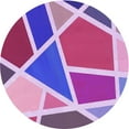 thumbnail image 1 of Ahgly Company Machine Washable Indoor Round Transitional Medium Violet Red Pink Area Rugs, 7' Round, 1 of 7