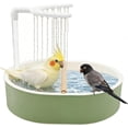 thumbnail image 3 of Automatic Bird Bath USB Powered, Green, Rain Simulation Shower for Cage, Parakeet Parrot Finch Cockatiel Lovebird Bathing Station, 3 of 6