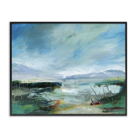 Stupell Industries Coastal Days By The Loch Black Framed Giclee Art, 14 x 11, by Lesley Birch