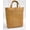 Orange, variant on Faux Burlap Tote Bag (Small Oval Tote) (Black/Gray)