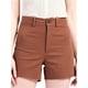 thumbnail image 2 of Lucakuins - Pantalones cortos ajustados de verano para mujer, color sólido, cintura alta, elásticos, informales, con bolsillos Lucakuins moda, 2 of 6