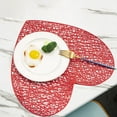 thumbnail image 3 of Sunjoy Tech Hollow Heat Resistant Placemat Heart shaped Table Mat Anti Scalding Wear Resistant Material Mat for Home Dining Wedding Decoration, 3 of 8