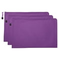 thumbnail image 1 of Unique Bargains Waterproof Zipper File Bags, A4 Document Holders for Office, Purple 3 Pack, 1 of 6