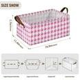 thumbnail image 3 of Collapsible Storage Bins Fabric Shelf Baskets with Handles Closet Organizer Cherry with Gingham 16.9x11.4x7.7, 3 of 8