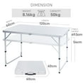 thumbnail image 2 of Folding Camping Table with Storage, Strengthened Aluminum Composite Desktop and Adjustable Legs, Camping Kitchen Station, 2 of 8