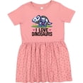 thumbnail image 3 of Inktastic Girl Dinosaur I Love Dinosaurs Girls Toddler Dress, 3 of 5