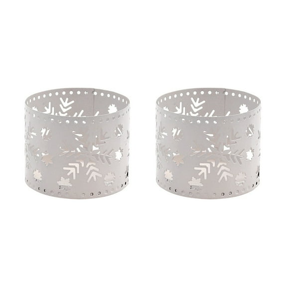 LIYUNMIAO Christmas Snowflake Metal Tealight Candle Holder Decoration