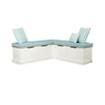 thumbnail image 2 of Linon Romero Backless Corner Nook Bench with Storage, 5-Piece Cushion Set, Natural/White/Seafoam, 2 of 13