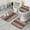 Brown Boho Geometric, variant on Brown Boho Geometric Triangles and Rhombuses Pattern Bathroom Rugs Sets 3 Piece,Toilet Cover Set,Absorbent Non Slip Bathroom Mats Sets with U-Shaped Contour Rug Toilet Rug Set